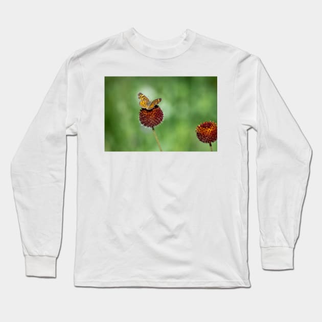 Butterfly on Perfume Balls by Debra Martz Long Sleeve T-Shirt by Debra Martz